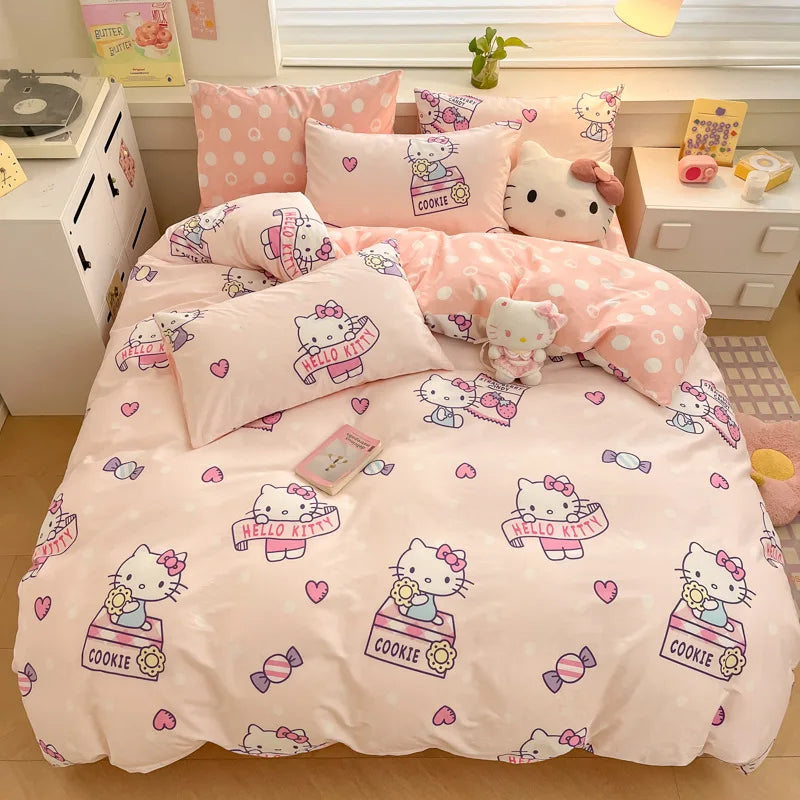 Kuromi Melody Cartoon Duvet Cover Kids Bedding Set