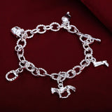 New High Quality 925 Sterling Silver Twisted Rope Bracelet