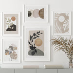 Bohemian Sun Leaf Geometry Canvas Prints - Set of 2  Clean Vanilla Store