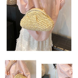 2024 Summer Straw Weaving Crossbody Bag - Shell Design