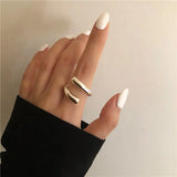 VENTFILLE 925 Sterling Silver Water Droplets Cross Ring