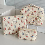 Cute Quilted Cotton Makeup Bag for Women  Clean Vanilla Store