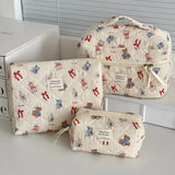 Cute Quilted Cotton Makeup Bag for Women  Clean Vanilla Store