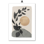 Bohemian Sun Leaf Geometry Canvas Prints - Set of 2  Clean Vanilla Store