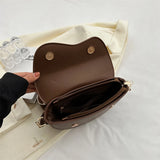 Small Leather Saddle Armpit Bags for Women Summer