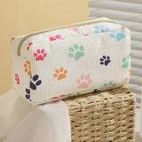 Ladies Corduroy Octagon Cosmetic Bag for Travel