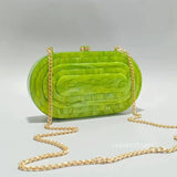 Evening Acrylic Egg Shape Clutch Bag Women 2024