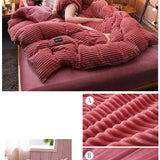 Winter Warm 3pcs Duvet Cover Set, Flano Fleece
