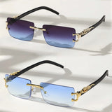 Trendy Frameless Rectangular Sunglasses - 1/2 PCS