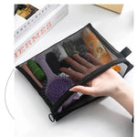 Mesh Clear Cosmetic Bags - Portable Organizer 1/3pcs  Clean Vanilla Store