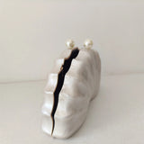Original Shell Half Room Beaded Bag Clutch