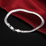 New High Quality 925 Sterling Silver Twisted Rope Bracelet