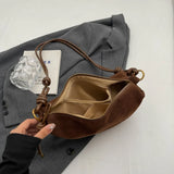 Faux Suede Hobo Shoulder Bag for Women 2025 Fashion