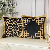 Luxury Gold Velvet Cushion Cover with Tassel  Clean Vanilla Store