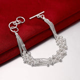 New High Quality 925 Sterling Silver Twisted Rope Bracelet