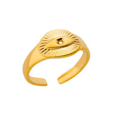 Minimalist Stainless Steel Geometric Rings for Women
