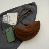 Faux Suede Hobo Shoulder Bag for Women 2025 Fashion