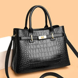 Soft Leather 3-Layer Women Single Shoulder Bag