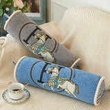 Candy Shape Chenille Nap Pillow for Home or Travel