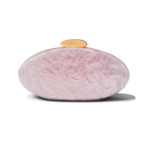 Luxury Ivory Pearl Egg Shape Clutch Bag for Parties