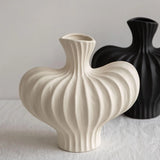 Texdream Black White Porcelain Vase Set Large