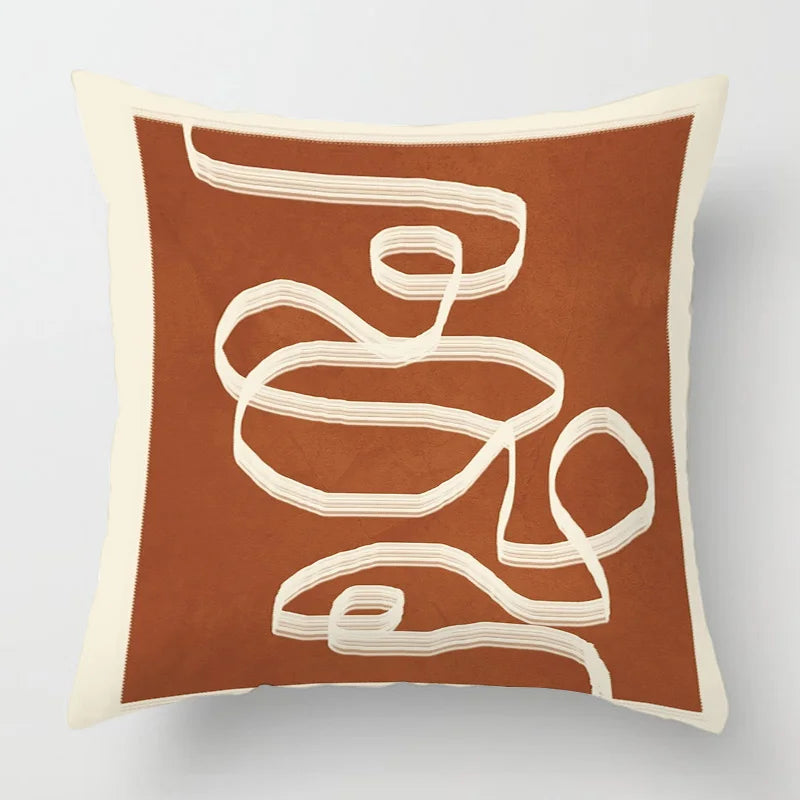 Scandinavian Abstract Style Pillow Cover 18x18 inches
