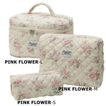 Cute Quilted Cotton Makeup Bag for Women  Clean Vanilla Store
