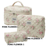 Cute Quilted Cotton Makeup Bag for Women  Clean Vanilla Store