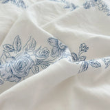 4pcs Floral Korean Lace Duvet Cover Set