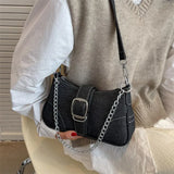 Chic Denim Tote Shoulder Bag for Women, Casual Style