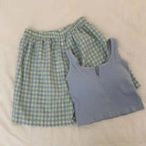 Plus Size Satin Striped Lounge Set for Women