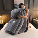 Ultra Soft Velvet Corduroy Duvet Cover Set 3pcs