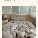 Korean Cotton Pink Stripes Duvet Cover 150x200 Size