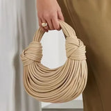 Gold Luxury Handwoven Hobo Evening Clutch Bag