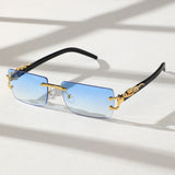 Trendy Frameless Rectangular Sunglasses - 1/2 PCS