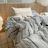 Korean Cotton Pink Stripes Duvet Cover 150x200 Size