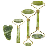 2PC Natural Jade Gua Sha Face Lift Massage Tools