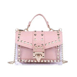 Women Studded Graffiti Crossbody Shoulder Bag 2023