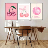Trendy Watercolor Pink Bows Poster Art Decor  Clean Vanilla Store