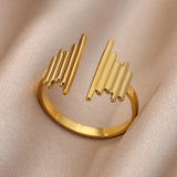 Gold Color Stainless Steel Rings for Women Men