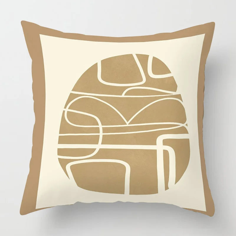 Scandinavian Abstract Style Pillow Cover 18x18 inches