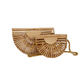 Fashion Half Moon Bamboo Shoulder Crossbody Bag