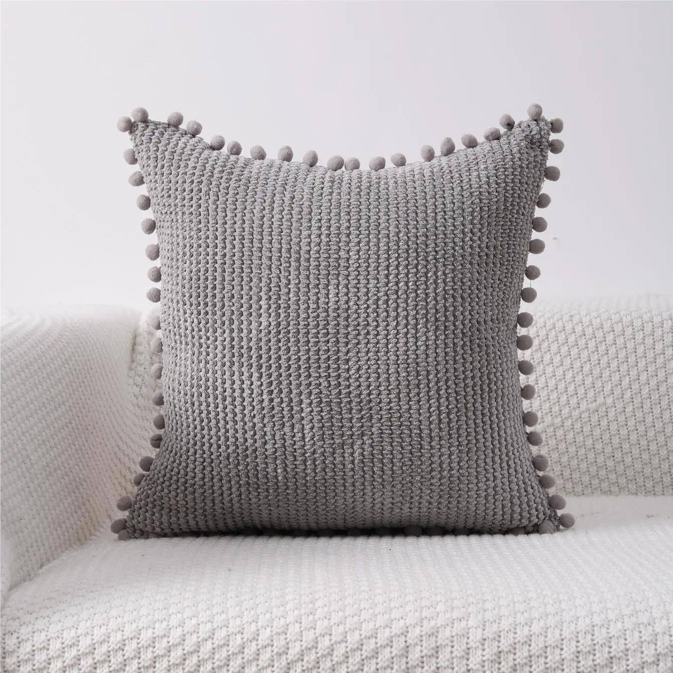 Beige Throw Cushion Cover 45x45cm for Kids Room