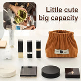 Corduroy Elastic Storage Bag for Women - Large Capacity