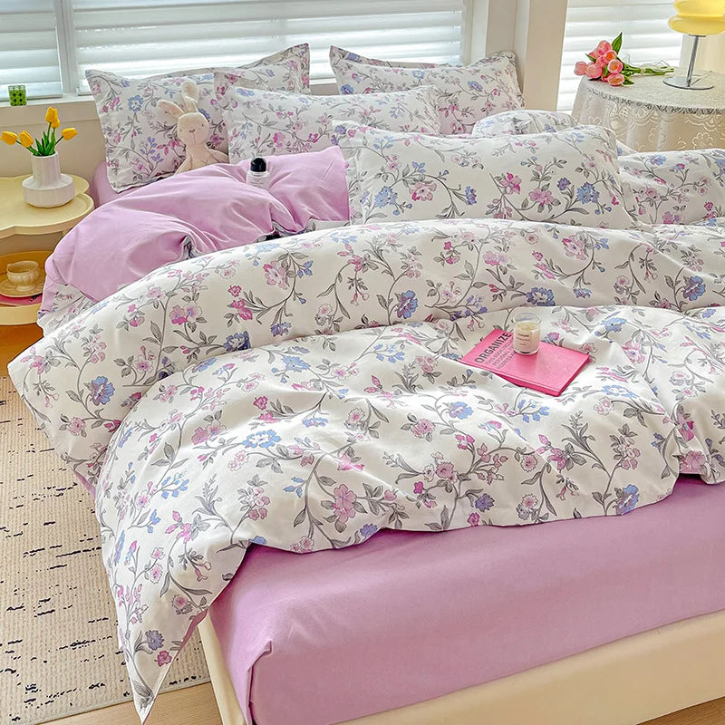 Fresh Style 100% Cotton Bedding Set 4pcs
