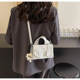 New Fashion Color Block Denim Square Shoulder Bag