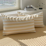 Washed Cotton Crepe Striped Quilt Set with Pillowcases 3-4