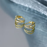 CANNER Double Circle 925 Silver Hoop Earrings
