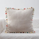 Beige Throw Cushion Cover 45x45cm for Kids Room