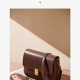 Genuine Leather Women's Handbag 2025 Luxury Tofu Bag